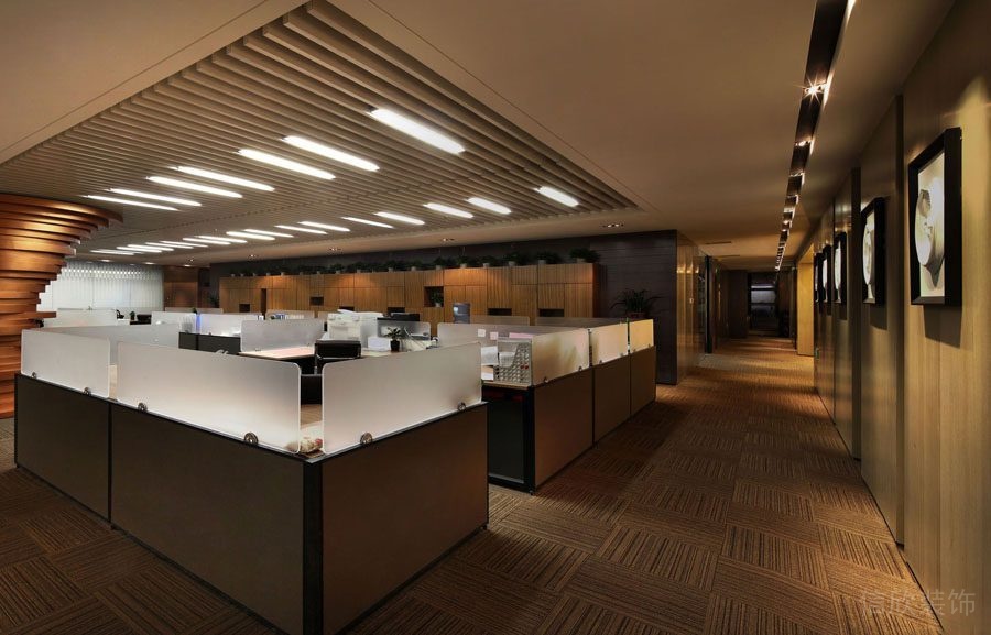 米黃暖色調(diào)辦公室裝修