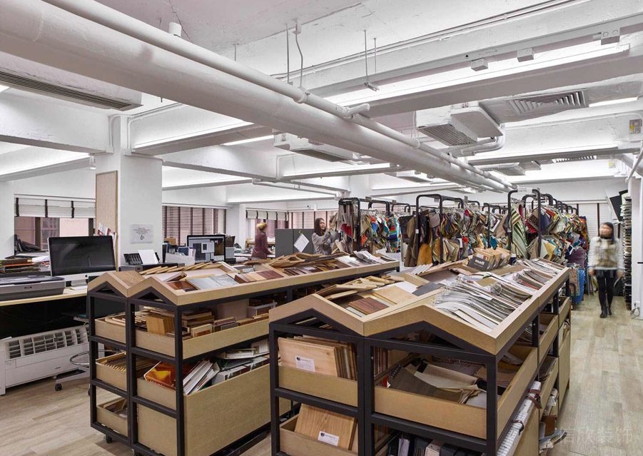 福田中心區(qū)辦公室裝修_材料展示區(qū)