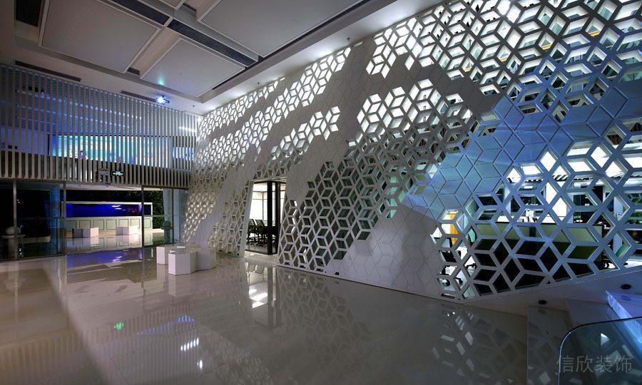 南山區(qū)現(xiàn)代風(fēng)格辦公室裝修_大廳