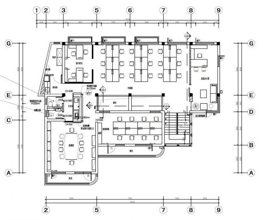 深圳羅湖東門(mén)辦公室裝修_一樓平面圖