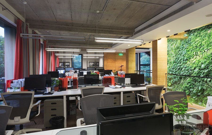 深圳羅湖東門辦公室裝修_公共辦公區(qū)全景