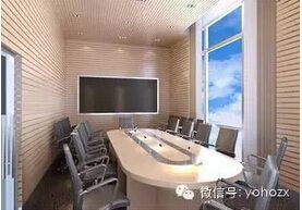 條形原木全面設計會議室裝修設計