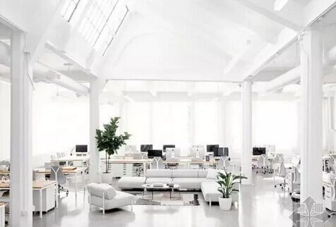 極簡(jiǎn)風(fēng)白色辦公室裝修