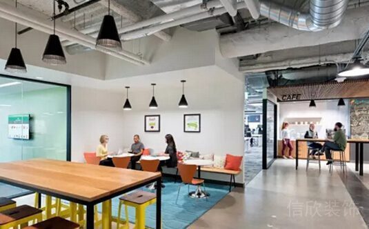 復(fù)古教育機(jī)構(gòu)等待休息區(qū)域裝修圖