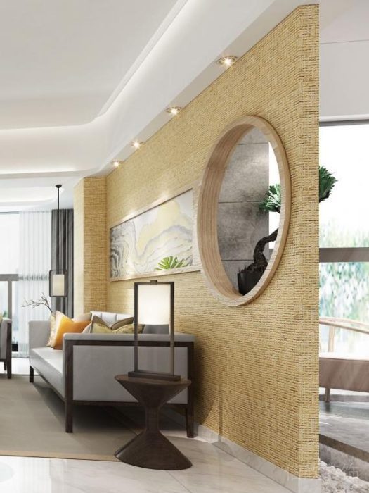 家居裝修設(shè)計(jì)日式風(fēng)格桂芳園藤藝隔斷