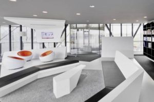 幾何創(chuàng)意科技風(fēng)純白簡約辦公室休息區(qū)