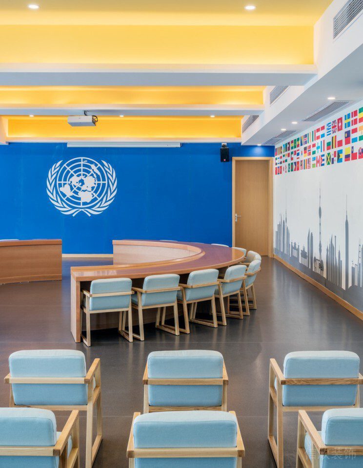 聯(lián)合國教室設(shè)計(jì)研討會(huì)演講教室裝修設(shè)計(jì)彩色空間