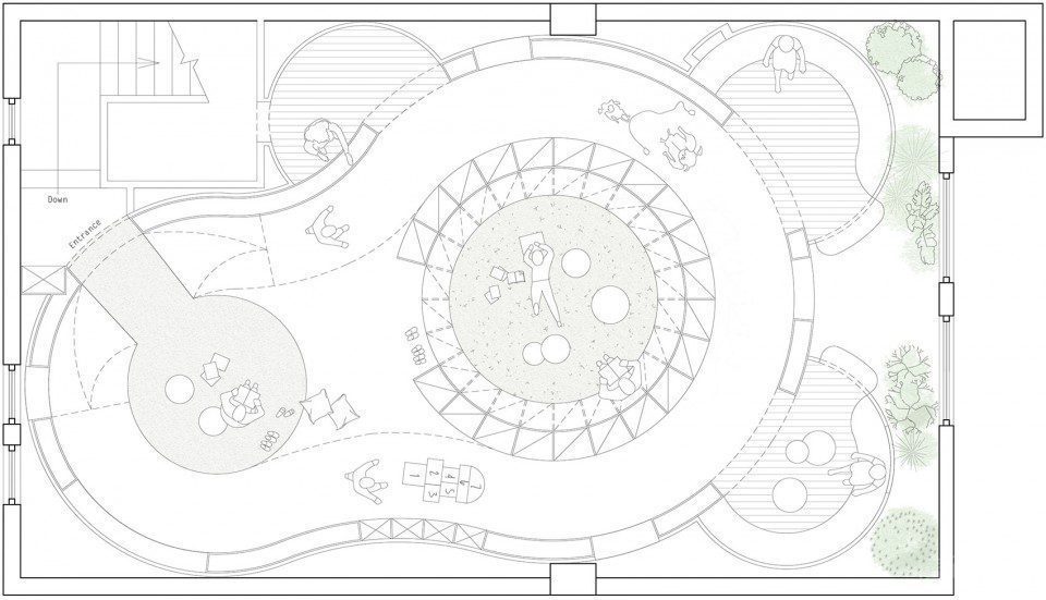 平面圖戶(hù)外休息娛樂(lè)閱讀室效果圖