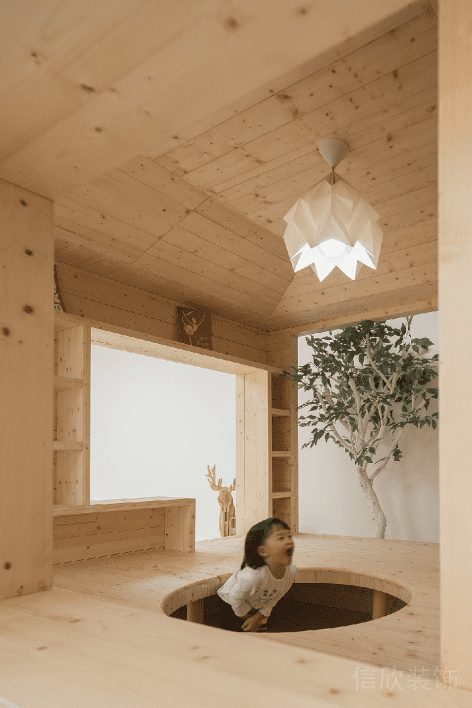 原木風裝修設(shè)計童趣木屋活動娛樂教室