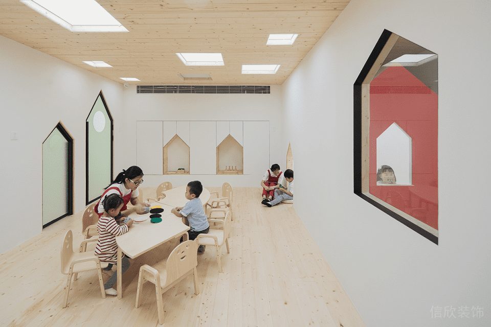 童趣興趣班教室裝修設(shè)計木飾面環(huán)保