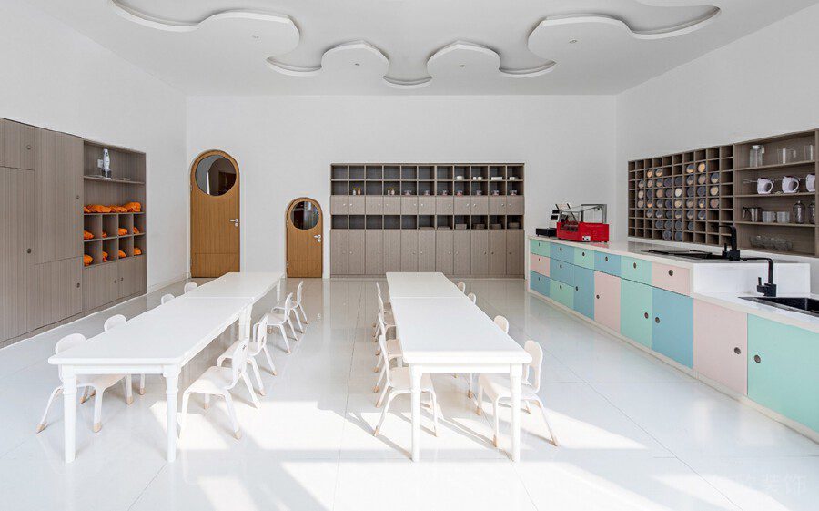 兒童培訓(xùn)藝術(shù)中心機(jī)構(gòu)效果圖烘焙教室機(jī)構(gòu)設(shè)計(jì)簡約風(fēng)裝修