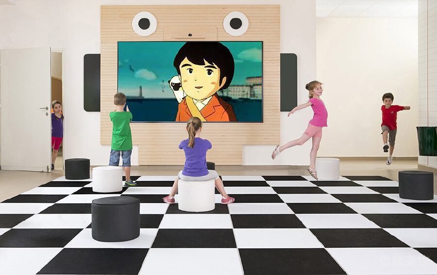 觀影休息區(qū)棋盤格區(qū)域機構(gòu)裝修