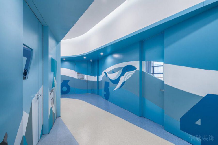 海洋動(dòng)物壁畫走廊設(shè)計(jì)