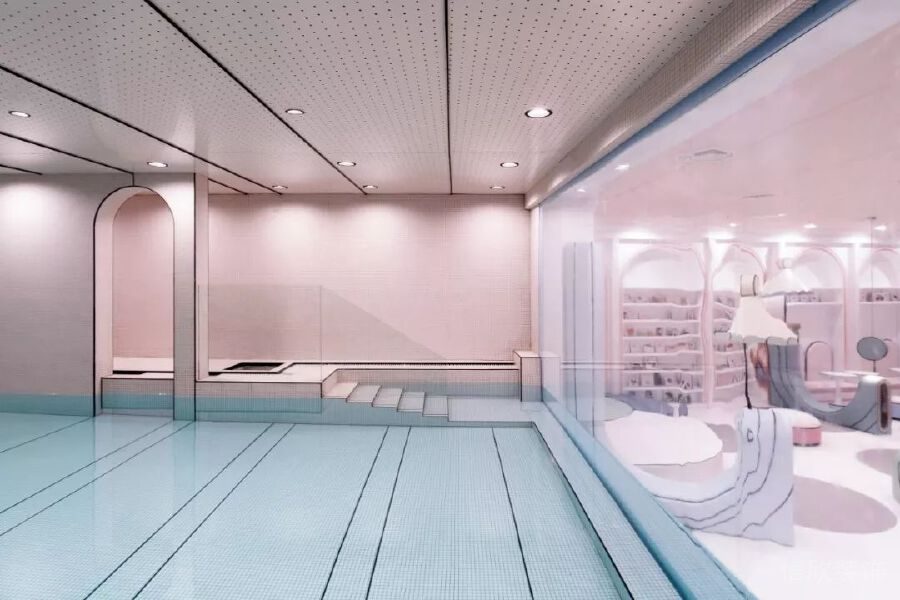 玻璃游泳池弧形入門處設(shè)計(jì)