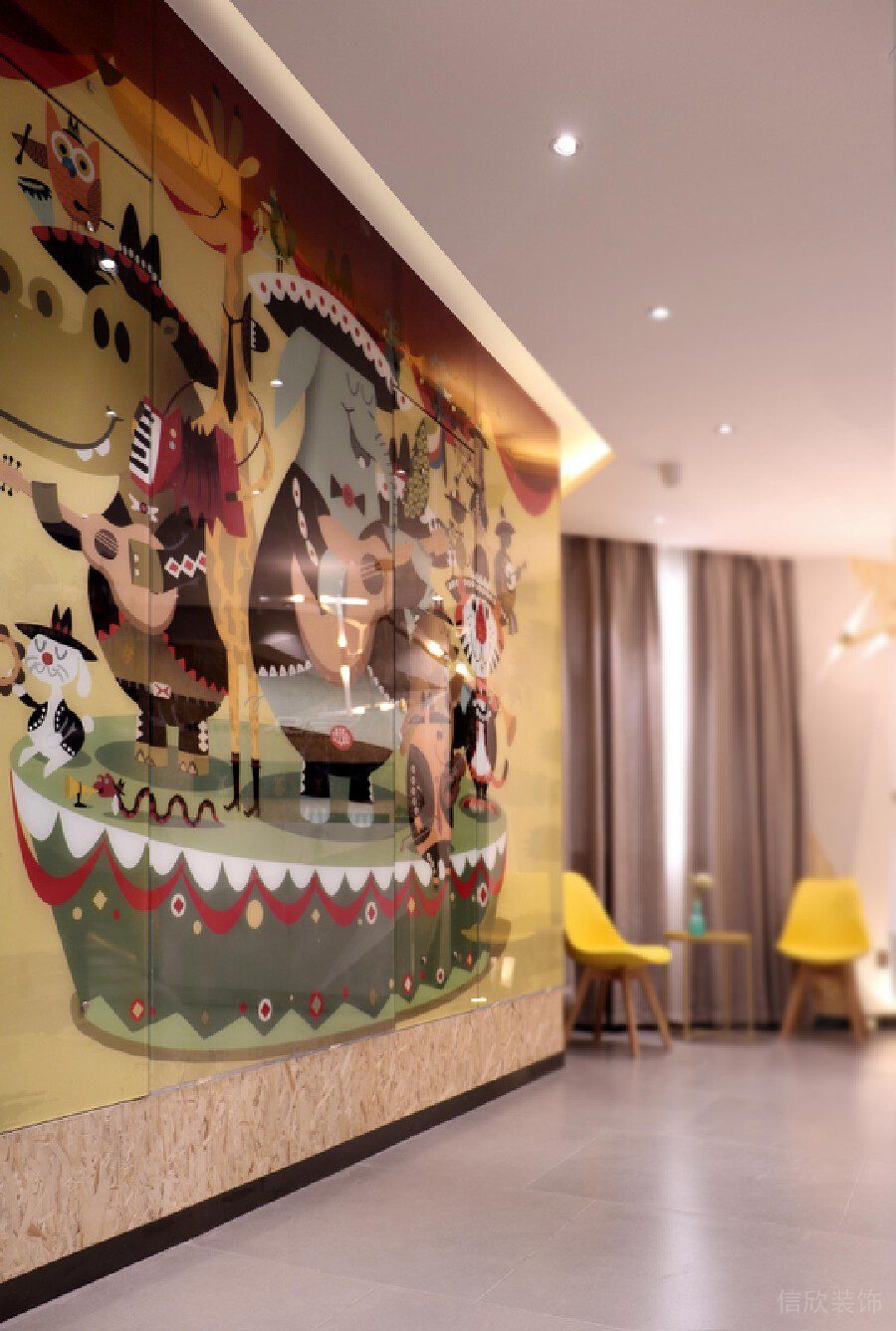 童趣3d墻體設(shè)計大理石辦公室裝修圖