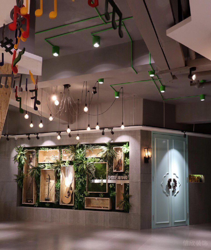 工業(yè)風(fēng)金屬管道大廳過(guò)道辦公室裝修圖