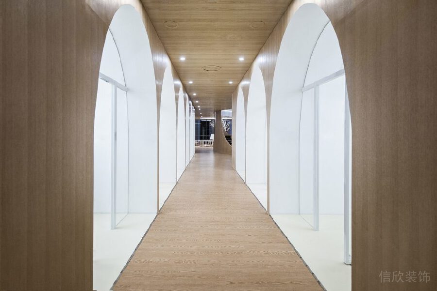 拱形簡約風(fēng)辦公室過道設(shè)計(jì)圖