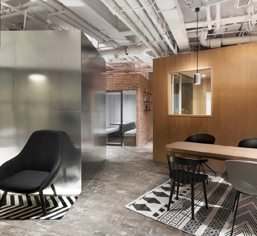 金屬木質(zhì)辦公室設(shè)計(jì)圖休息區(qū)