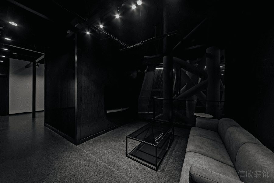 沙發(fā)休息區(qū)藝術(shù)高定工作室效果圖