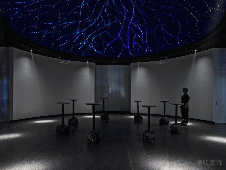 休息區(qū)裝修設(shè)計(jì)辦公室星空暗色系效果圖