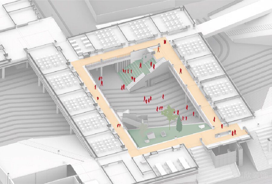 學(xué)校cad平面設(shè)計(jì)圖彩色區(qū)域