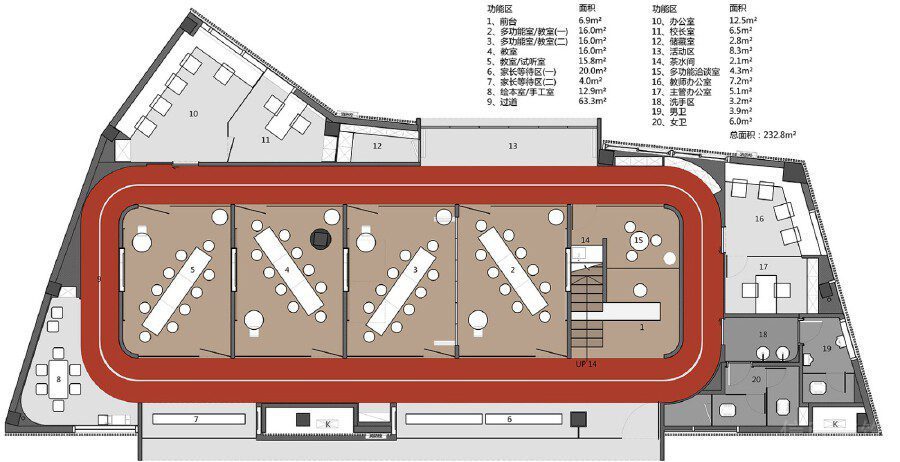 辦公室功能分區(qū)設計分解圖