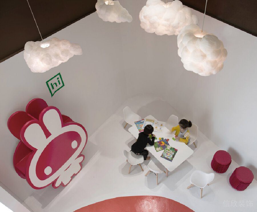 天花云朵吊頂繪畫教室機(jī)構(gòu)裝修設(shè)計(jì)簡(jiǎn)約風(fēng)