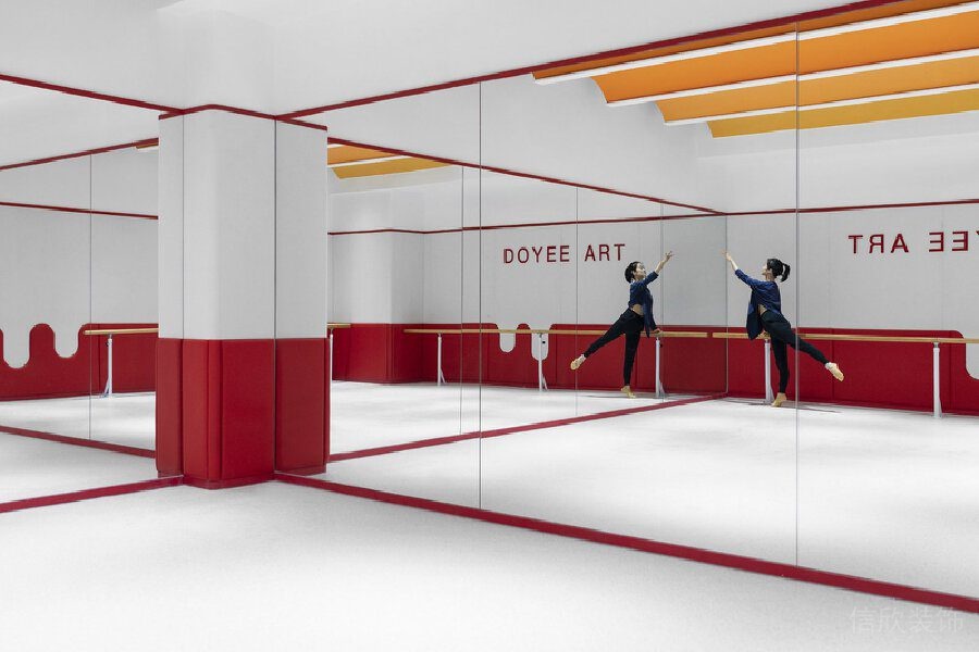 舞蹈教室紅色邊框安全設(shè)計(jì)