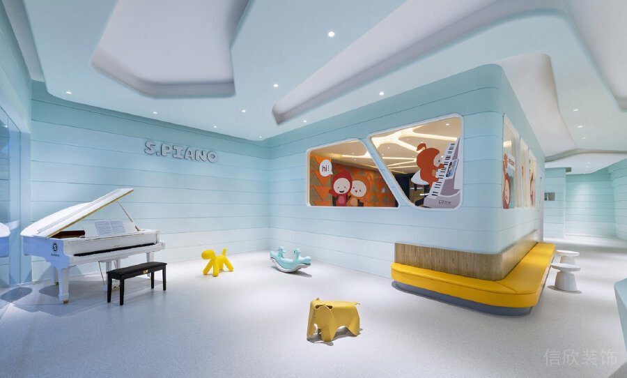 弧形木質軟包皮革休息區(qū)裝修圖