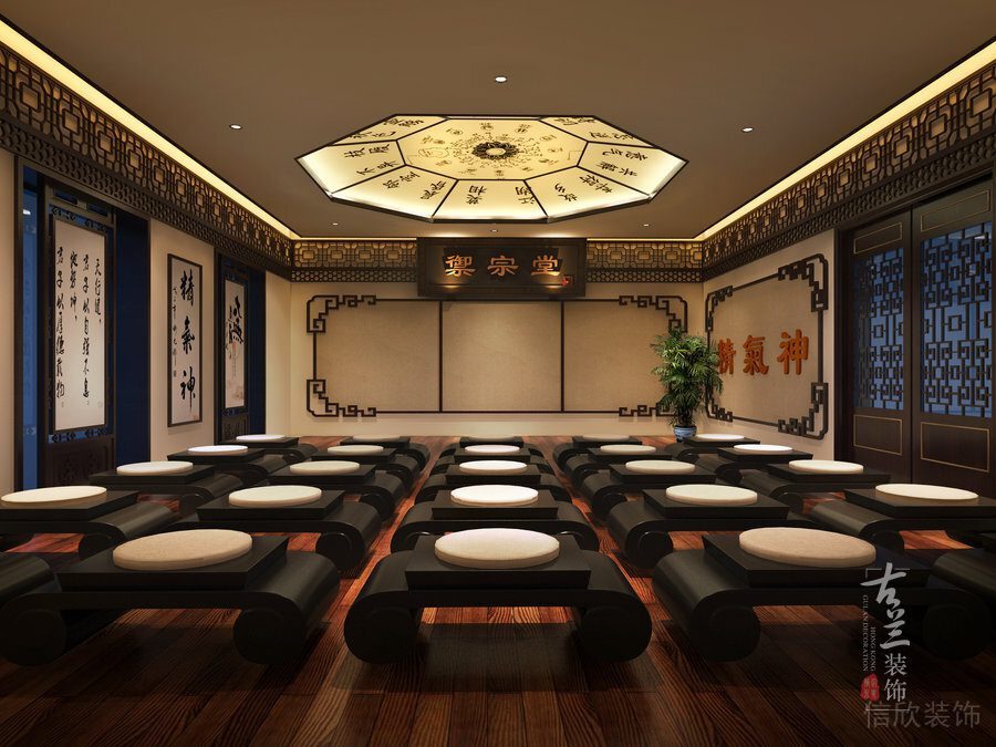 天花裝修多人多功能教室中醫(yī)館店鋪設(shè)計(jì)