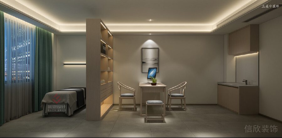 醫(yī)生急癥室現(xiàn)代裝修設計墻體隔斷效果圖