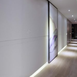 過道裝修設(shè)計水墨畫腳燈直線式設(shè)計