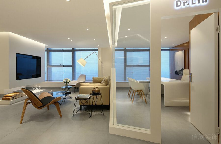 辦公室裝修設(shè)計(jì)現(xiàn)代簡(jiǎn)約玻璃簡(jiǎn)約白色隔斷