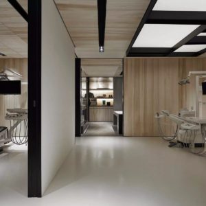 黑色框白色墻體隔斷辦公室過道裝修設(shè)計