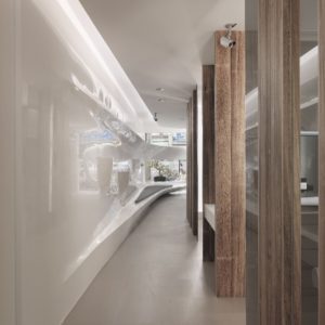 直線式設(shè)計琺瑯版木制效果圖辦公室裝修