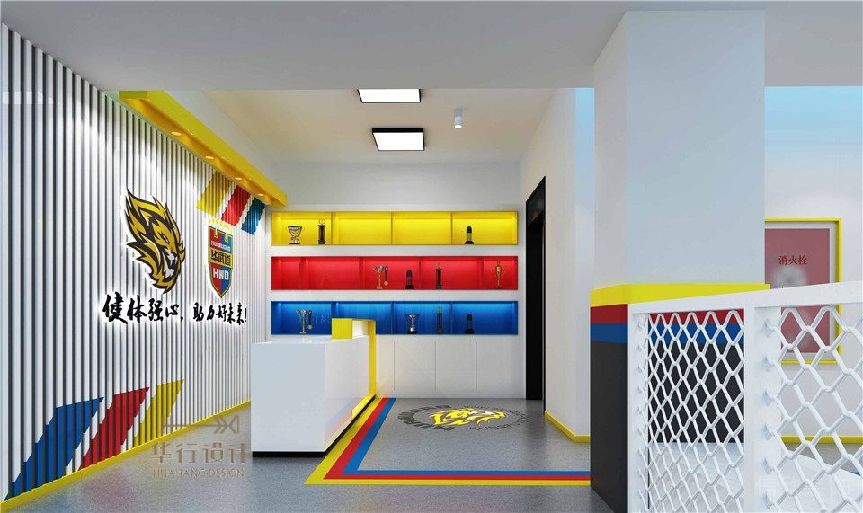前臺(tái)區(qū)現(xiàn)代簡(jiǎn)約健身房武術(shù)裝修效果