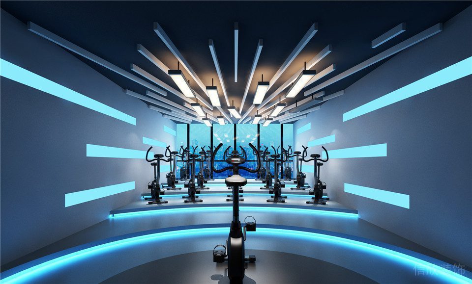 動嵐健身會所裝修設(shè)計(jì)_動感單車