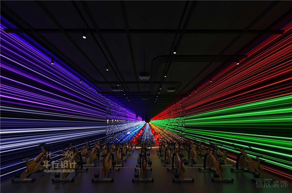 華武決寶龍店健身房設(shè)計_動感單車