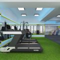 人工智能跑步機草坪健身房設(shè)計圖