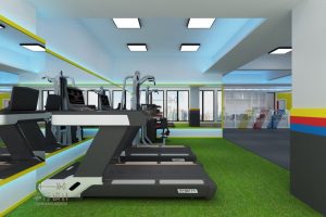人工智能跑步機(jī)草坪健身房設(shè)計(jì)圖