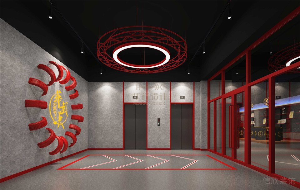 華武決朝陽二店健身房設(shè)計(jì)-電梯廳 華武決朝陽二店健身房設(shè)計(jì)-電梯廳