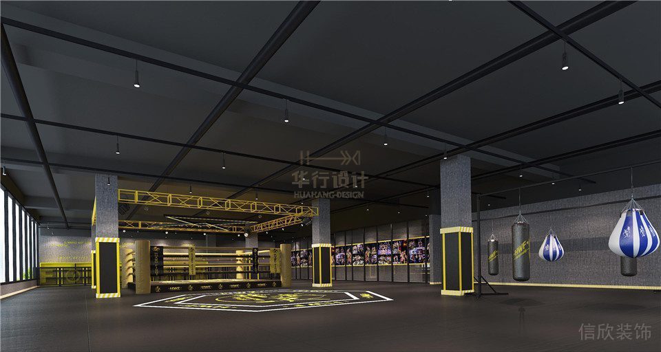 華武決東門店深圳健身房裝修設(shè)計_搏擊臺 華武決東門店深圳健身房裝修設(shè)計_搏擊臺