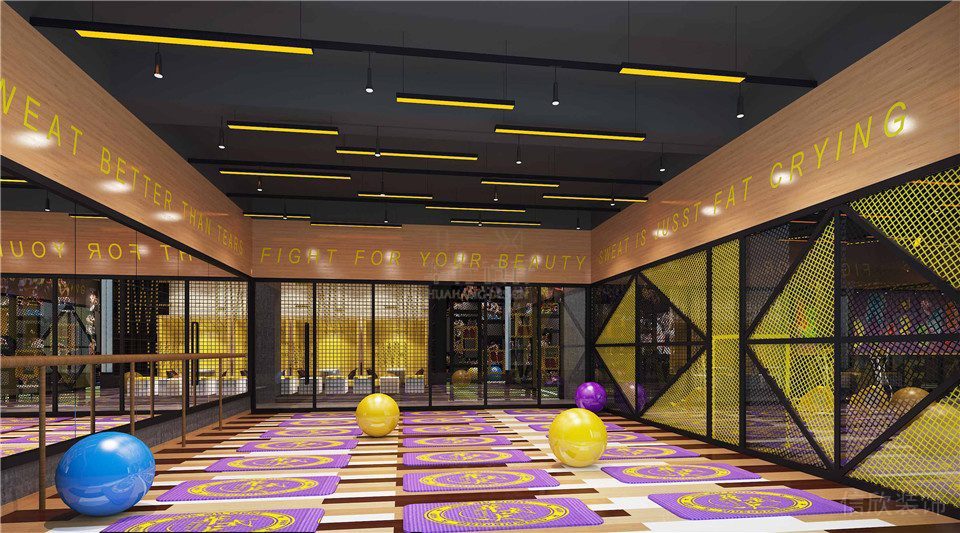 華武決東門店深圳健身房裝修設(shè)計-瑜伽室 華武決東門店深圳健身房裝修設(shè)計-瑜伽室