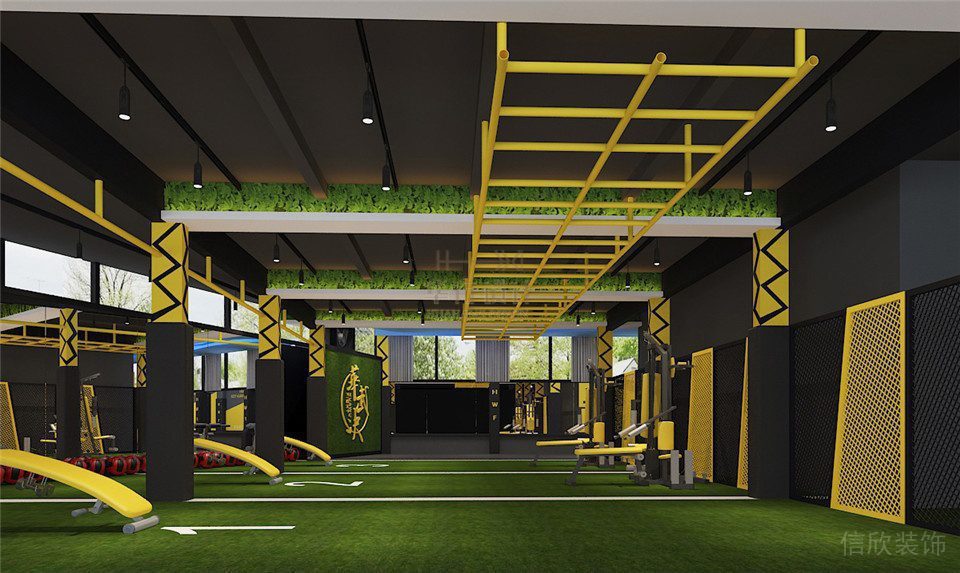華武決民治店深圳健身房設計_健身區(qū) 華武決民治店深圳健身房設計_健身區(qū)