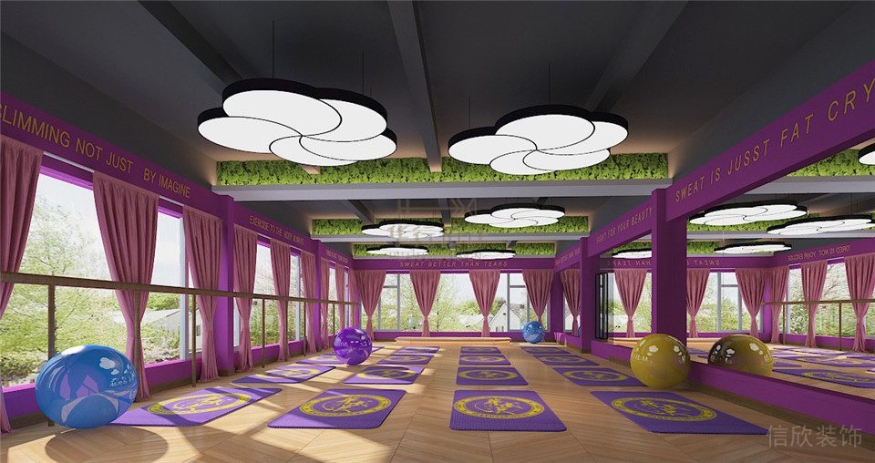 華武決民治店深圳健身房設計_瑜伽室 華武決民治店深圳健身房設計_瑜伽室