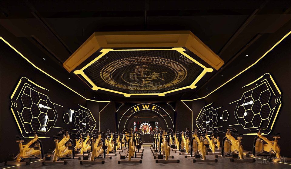 動(dòng)感單車(chē)武術(shù)培訓(xùn)機(jī)構(gòu)教學(xué)展示區(qū)域健身房裝修