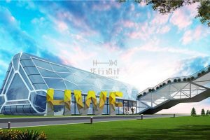 辦公樓裝修設計階梯式連接區(qū)域