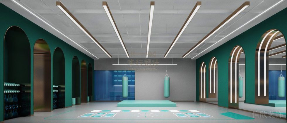 健身房設(shè)計(jì)深圳南山21DAY健身_沙袋區(qū)