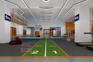 健身房裝修設(shè)計(jì)仿制彩屏跑道pvc創(chuàng)意設(shè)計(jì)簡(jiǎn)約風(fēng)效果