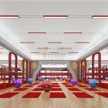 瑜伽教室裝修設(shè)計(jì)木制創(chuàng)意設(shè)計(jì)